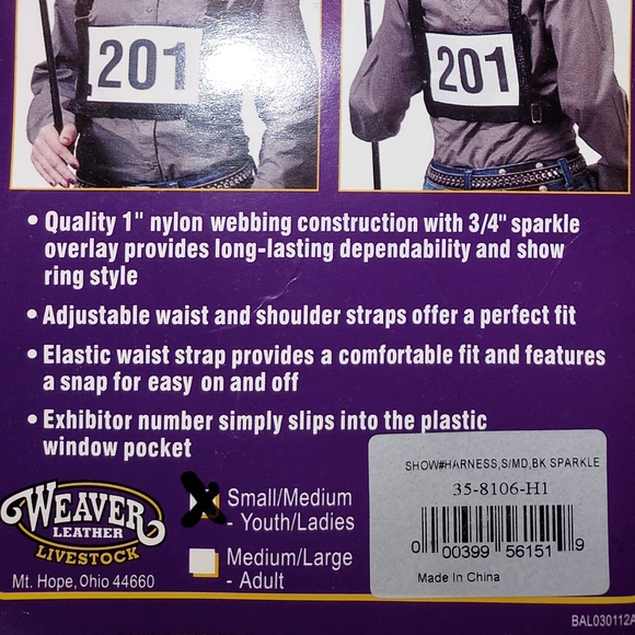 Exhibitor Number Harness - Picture 2 of 5